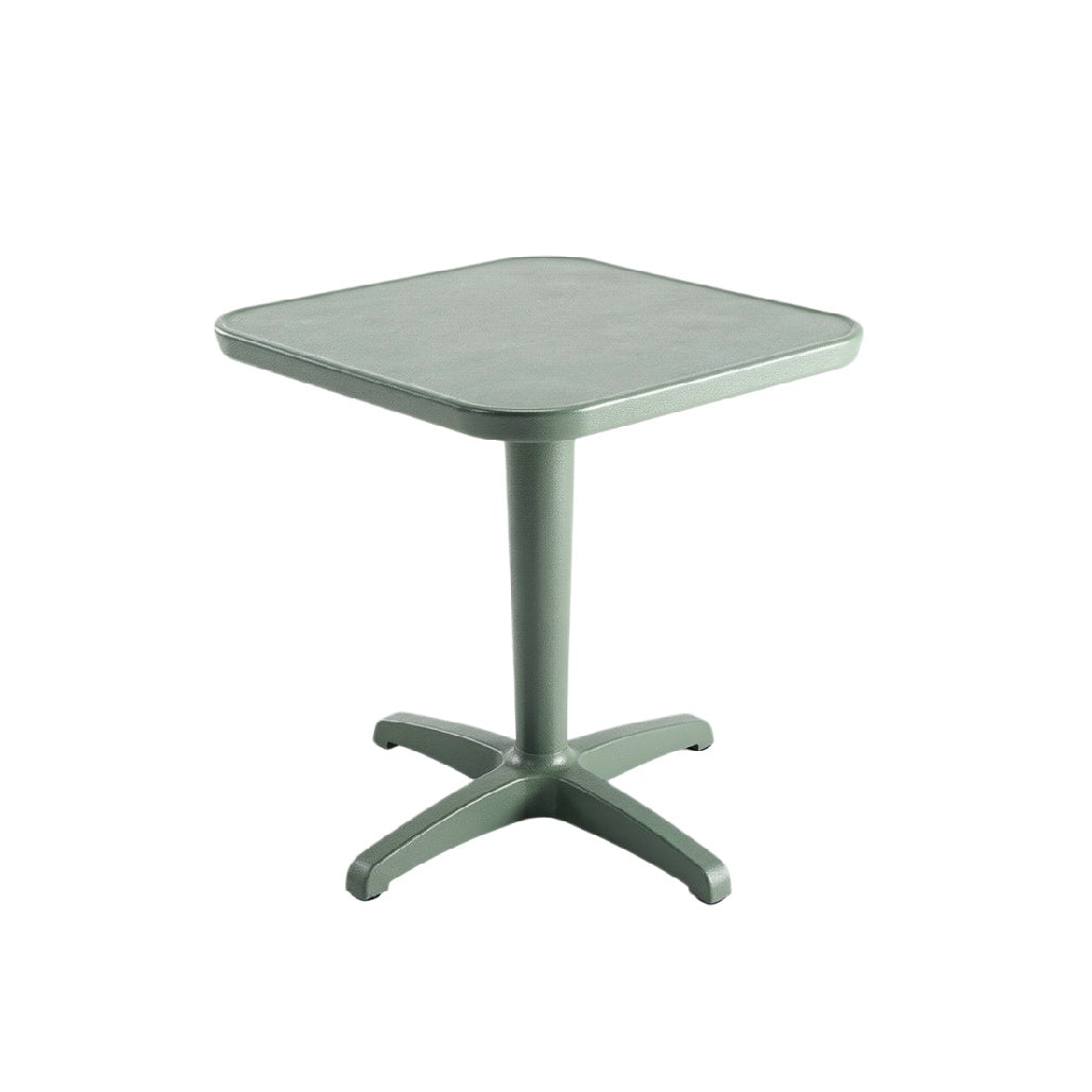 "Elegant Vierkante Tafel met Stalen Onderstel"
