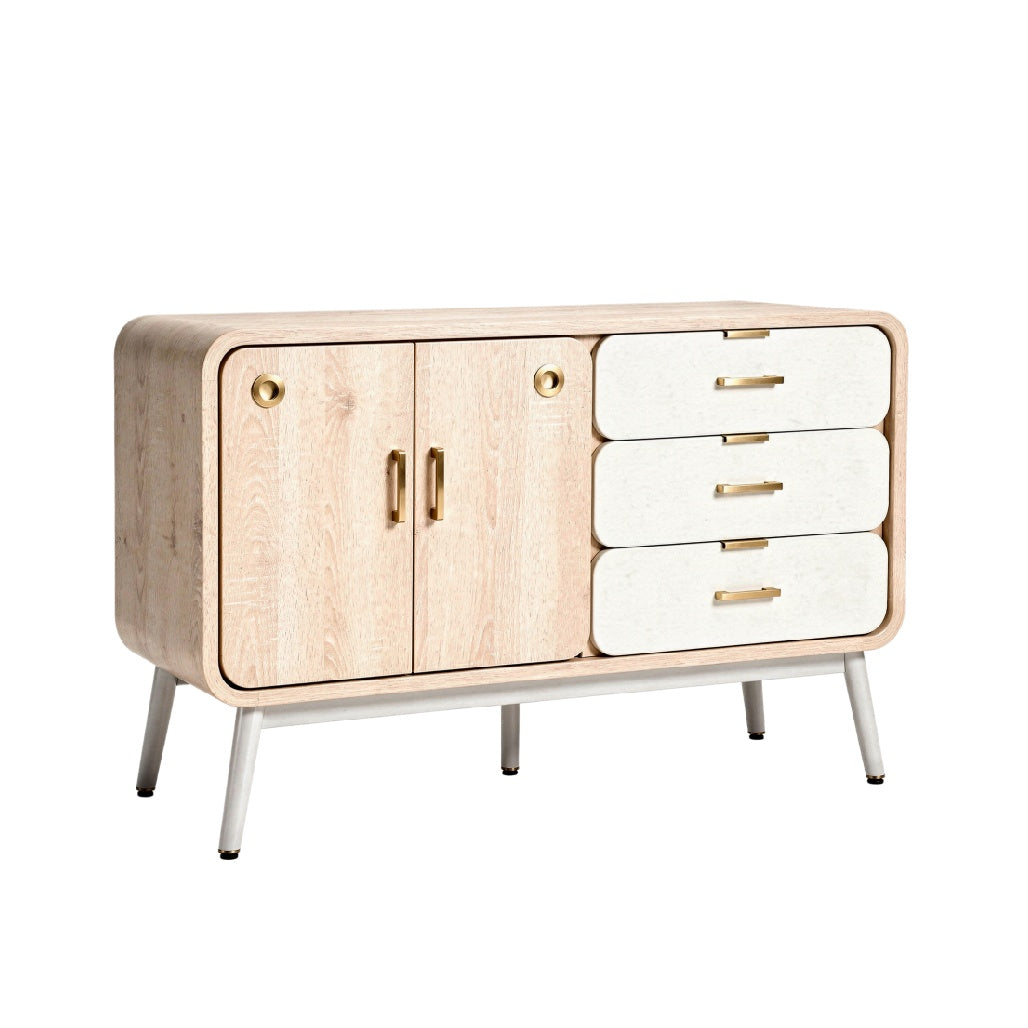Moderne Kast met Houten Afwerking en Lades