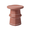 **Moderne Terracotta Poef met Sculpturale Vorm**